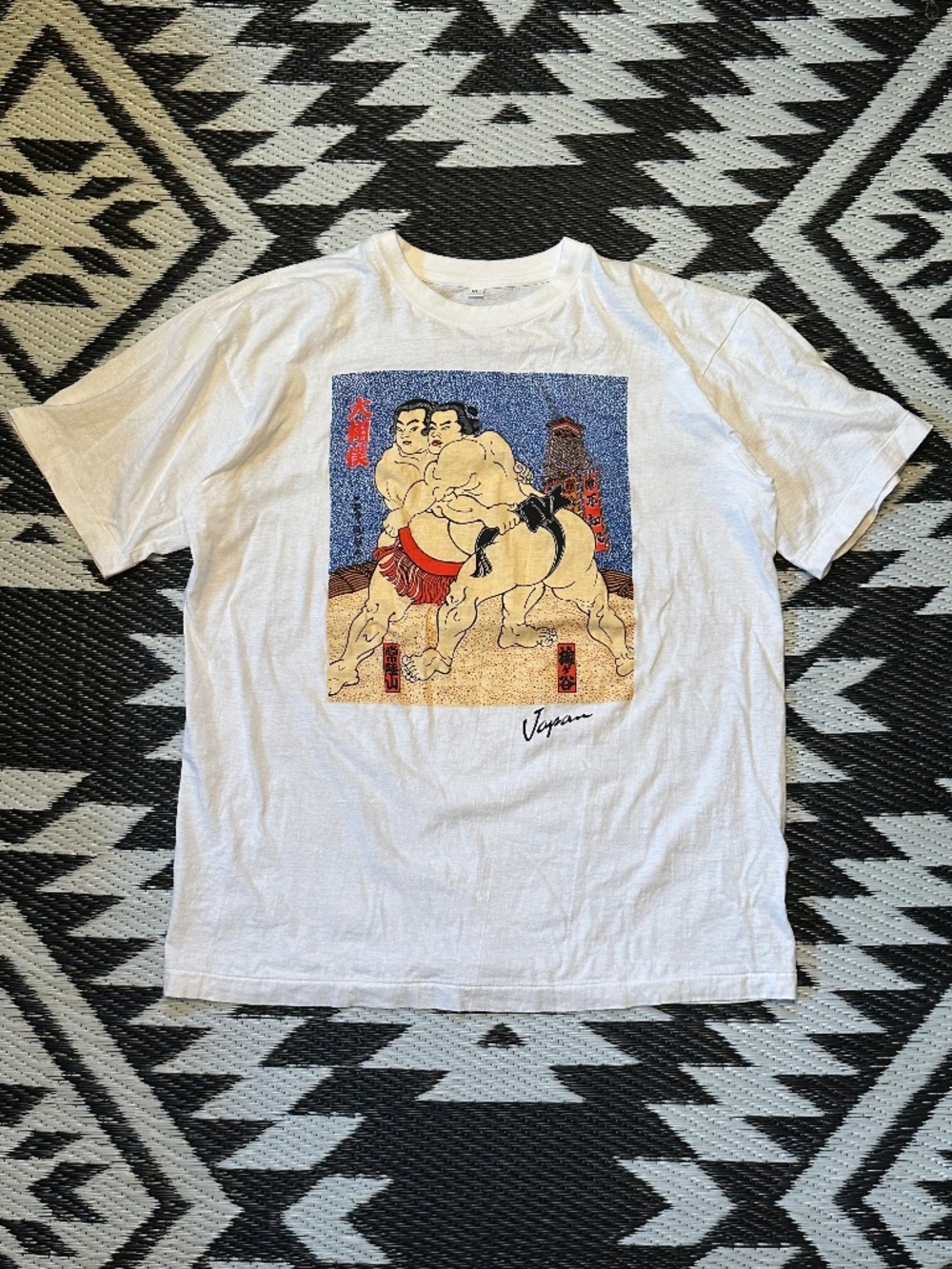 Vintage Japan Single Stitch Sumo Wrestler Tourist Tee